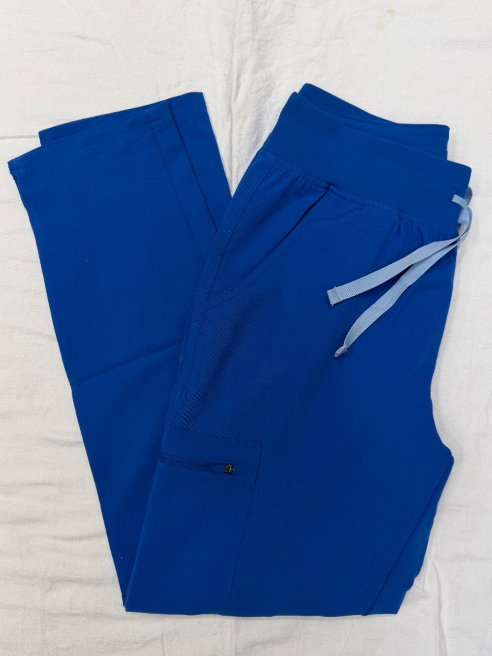 Figs Yola High-Rise Slim Scrub Pant - SMALL PETITE Royal Blue